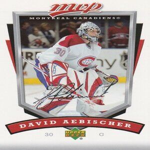 David Aebischer - 2006/2007 Upper Deck MVP Hockey Card
